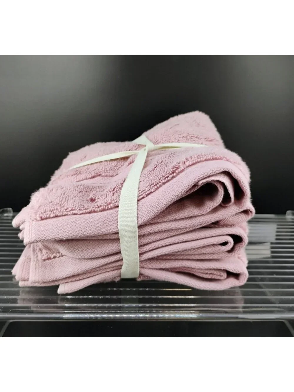 Threshold Spa Plush Washcloths Set Of 4 Rose 639 GSM Ultra Soft